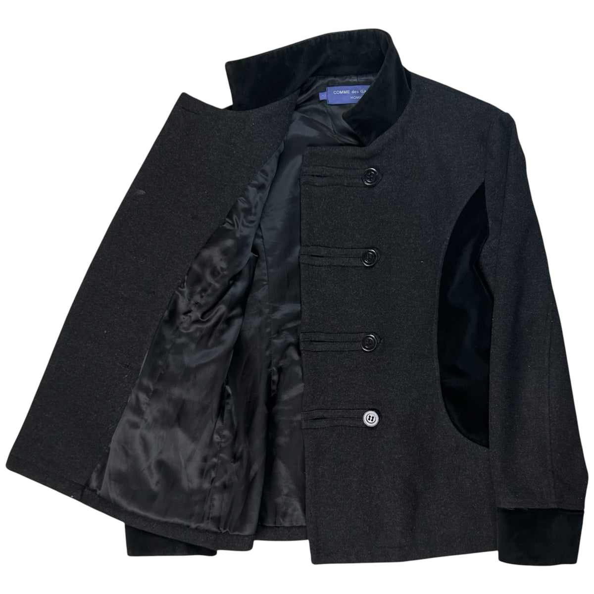 Comme des Garcons Homme Velour Appliqué Officer Jacket - SS06