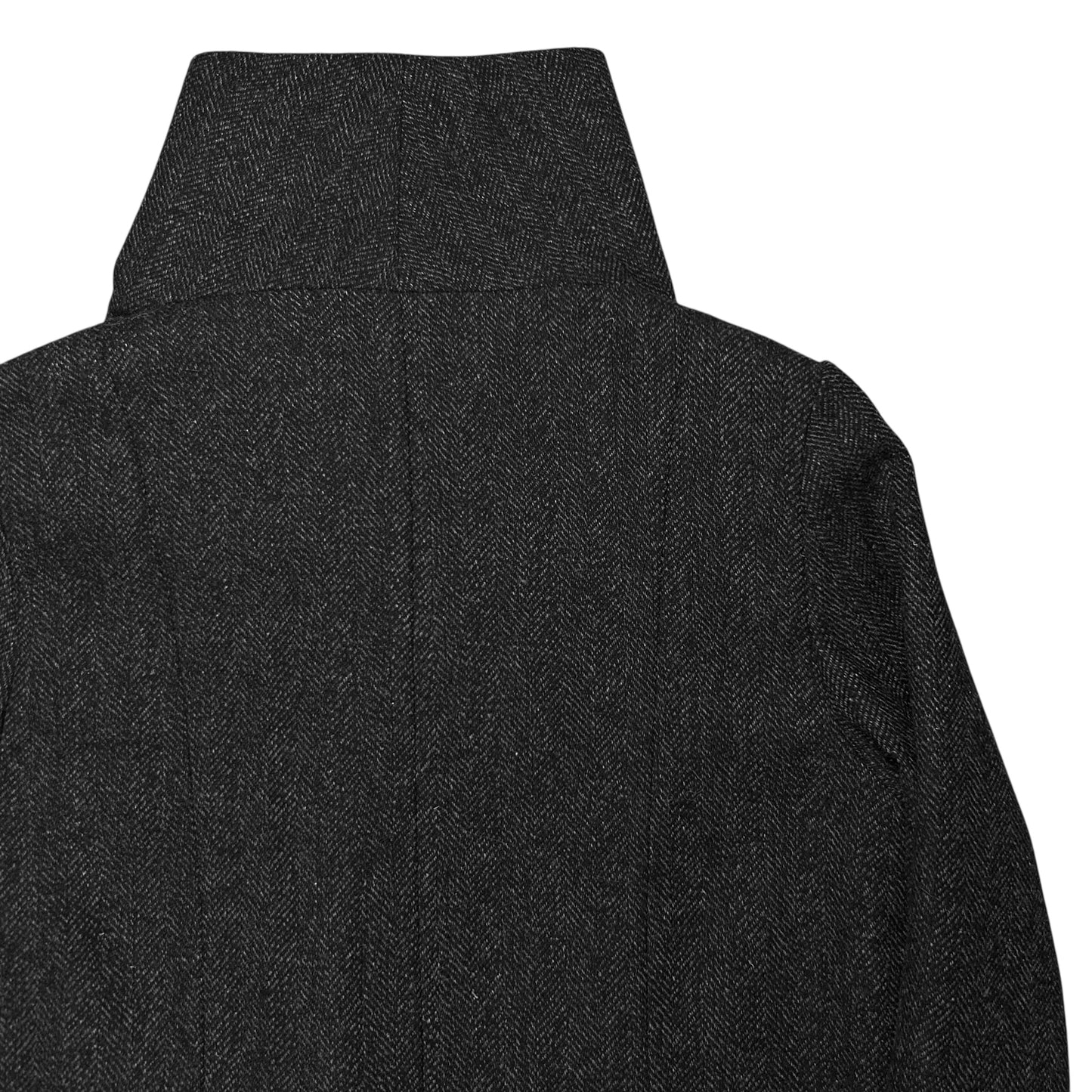 Ann Demeulemeester Asymmetric Drape Collar Wool Overcoat - AW14