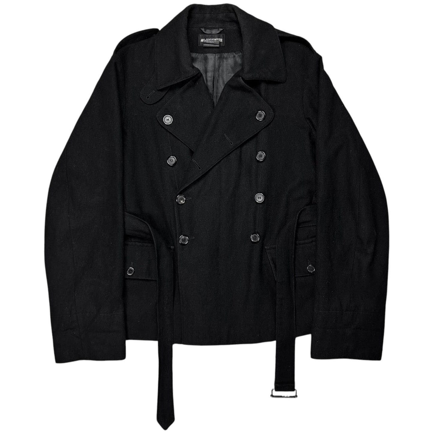 Ann Demeulemeester Belted Caban Wool Jacket