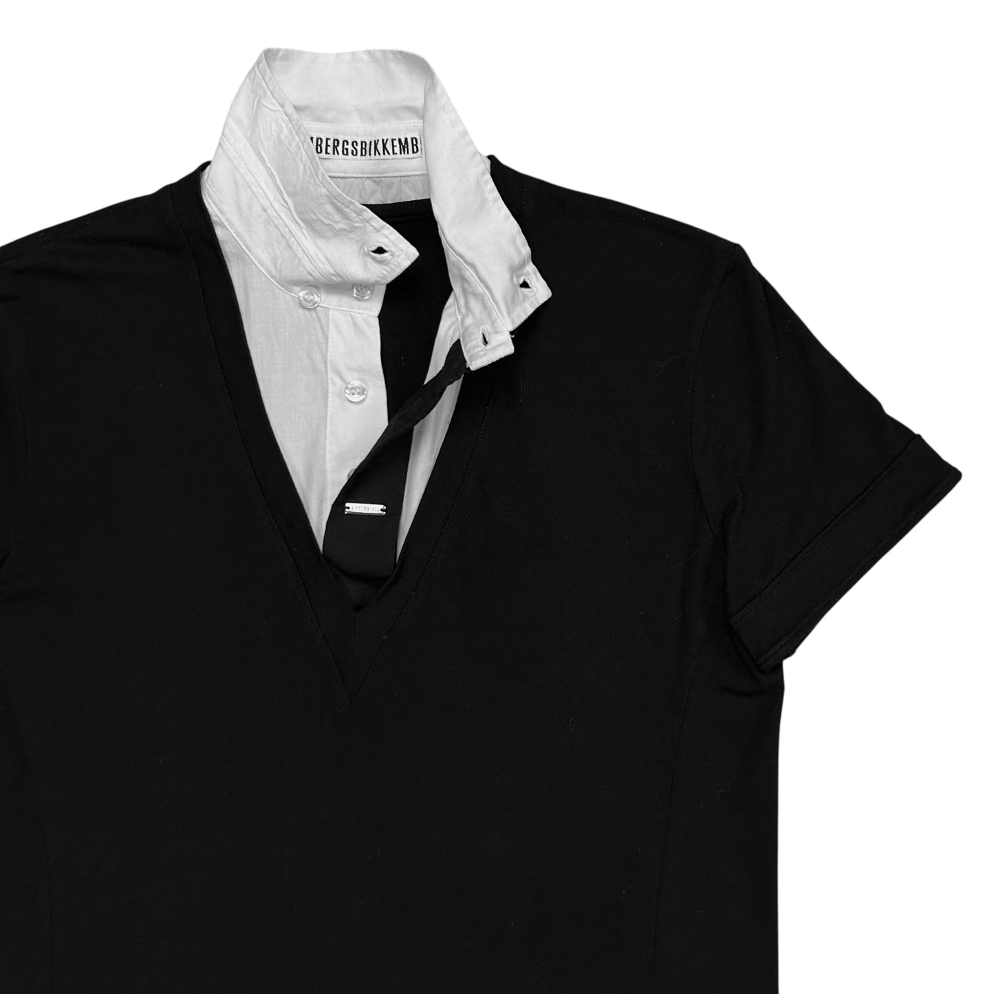 Dirk Bikkembergs Hybrid Button Up Tie T-Shirt