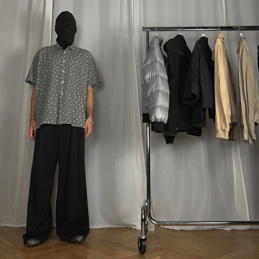 Comme des Garçons Shirt Snowflake Embroidery Bowling Shirt