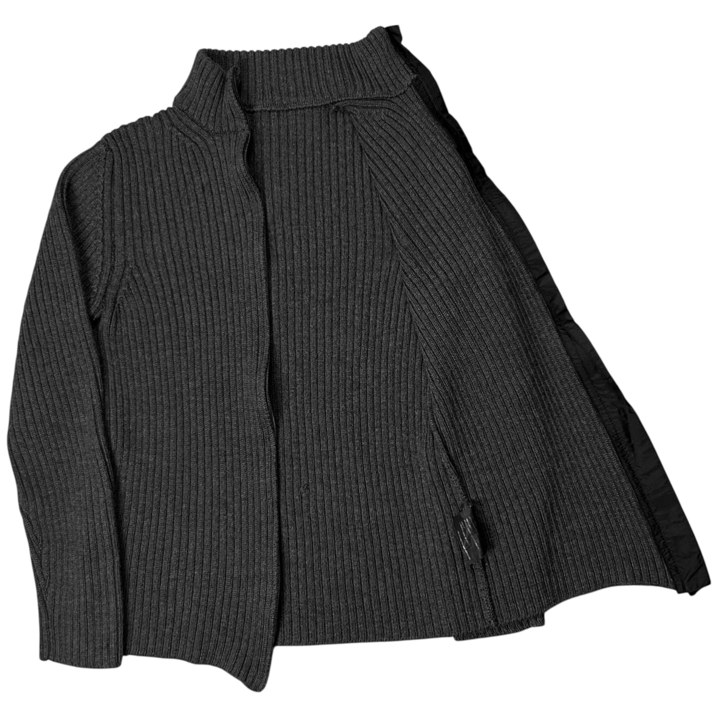 Prada Ribbed Zip Knit Sweater