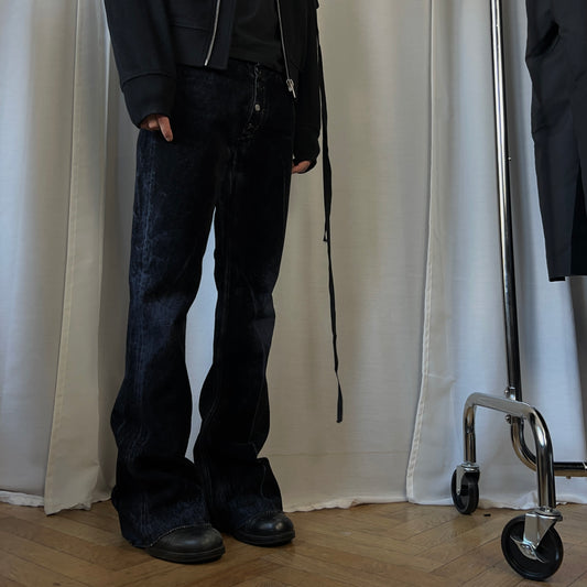 MM6 Maison Margiela Velvet Covered Flared Jeans - AW18