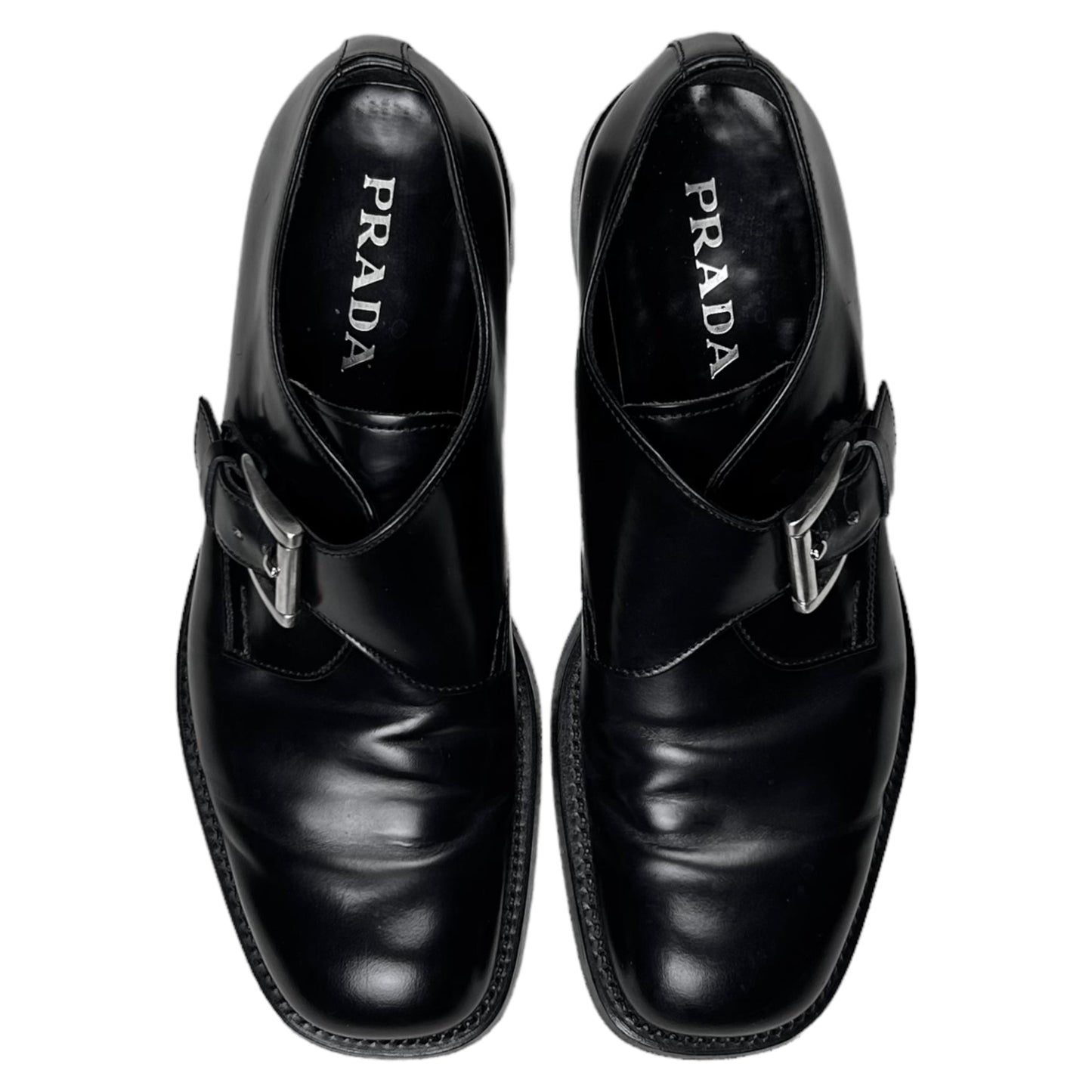 Prada Classic Monk Strap Buckle Derbies