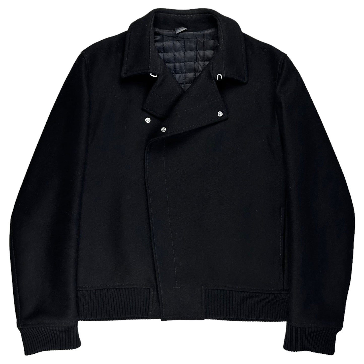 Dior Homme Snap Button Biker Wool Jacket - AW09