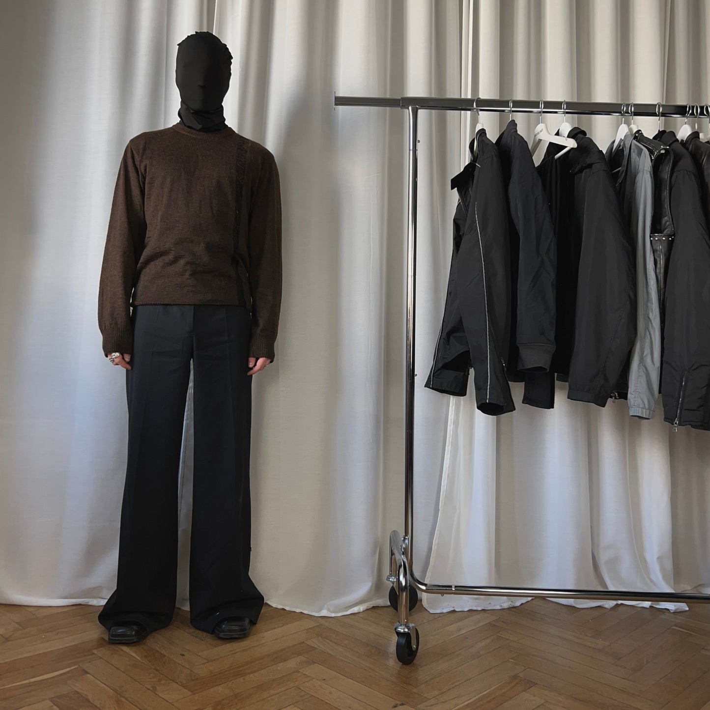 Ys by Yohji Yamamoto Slashed Mohair Sweater