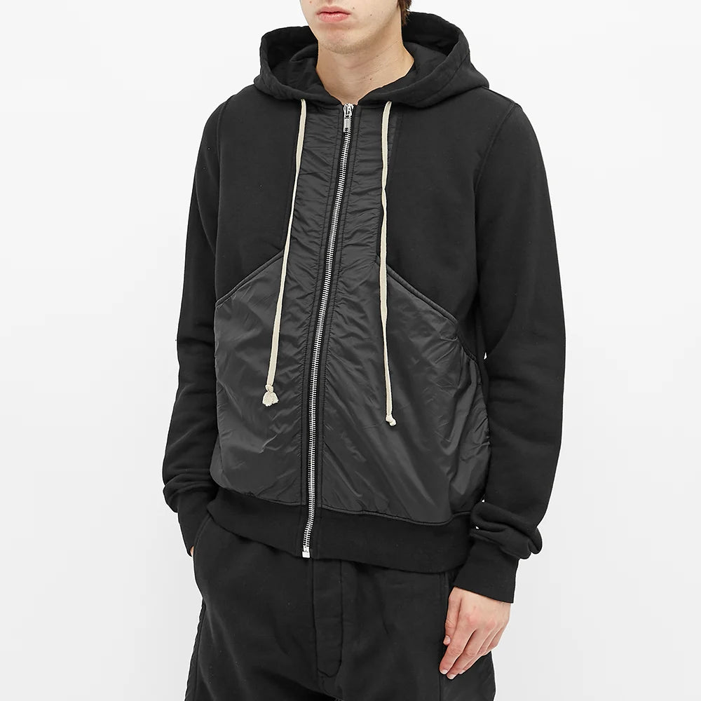 Rick Owens DRKSHDW Nylon Front Panel Zip Hoodie - AW20