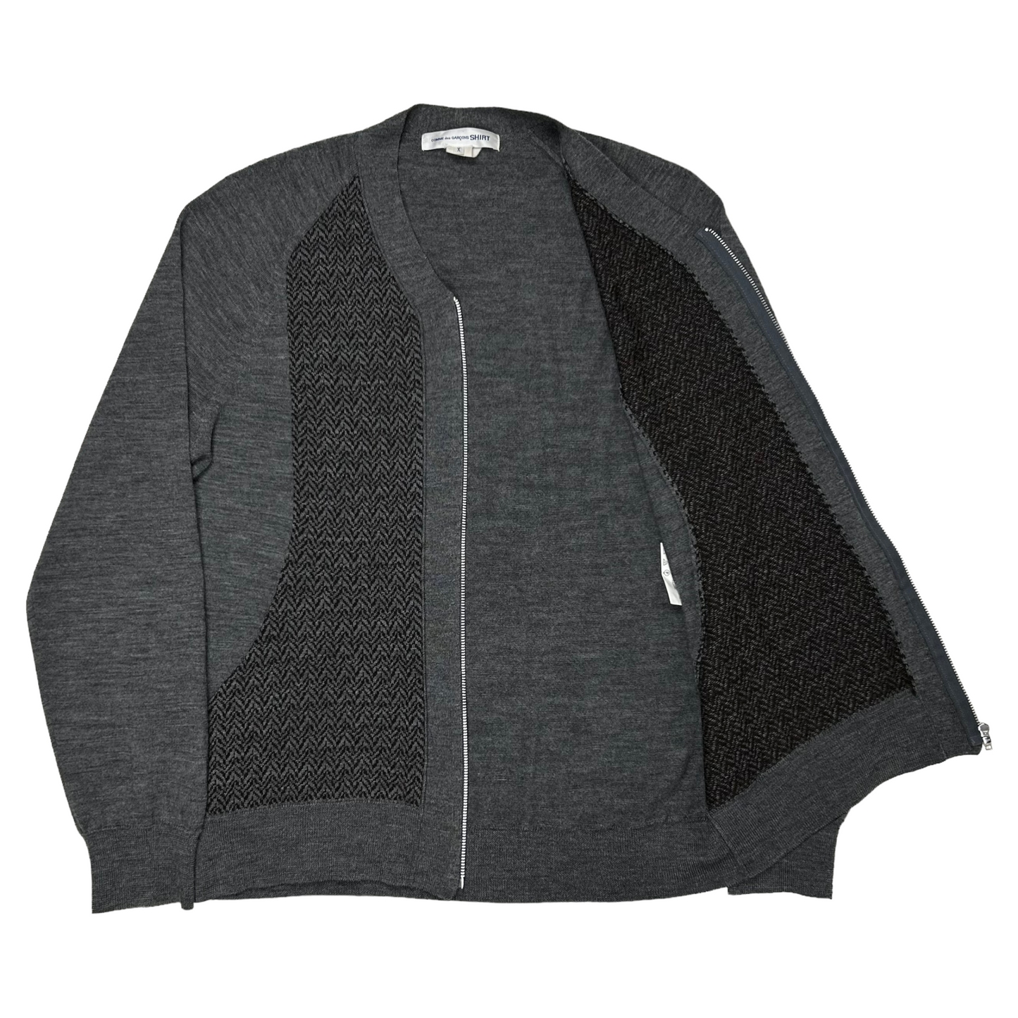 Comme des Garcons Shirt Abstract Zip Cardigan