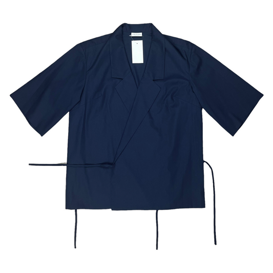 Dries Van Noten Calta Wrap Shirt Blue - SS17