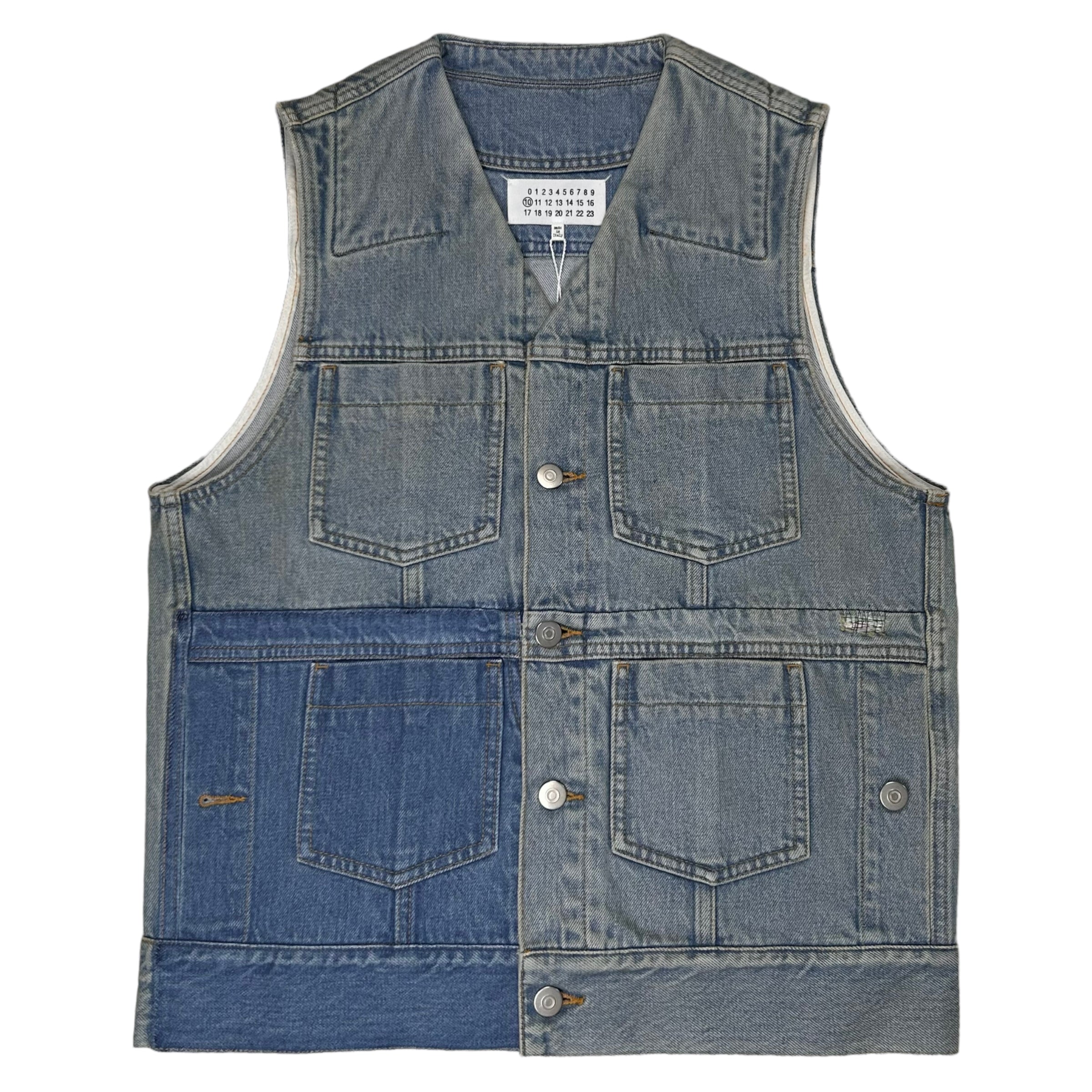 Maison Margiela Patchwork Denim Vest - SS17 – Vertical Rags