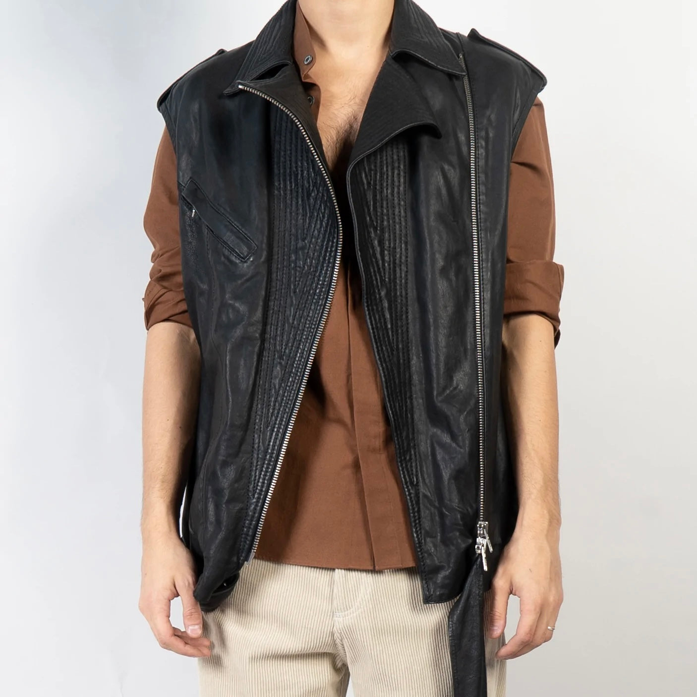 Haider Ackermann Belted Blister Vest - SS11