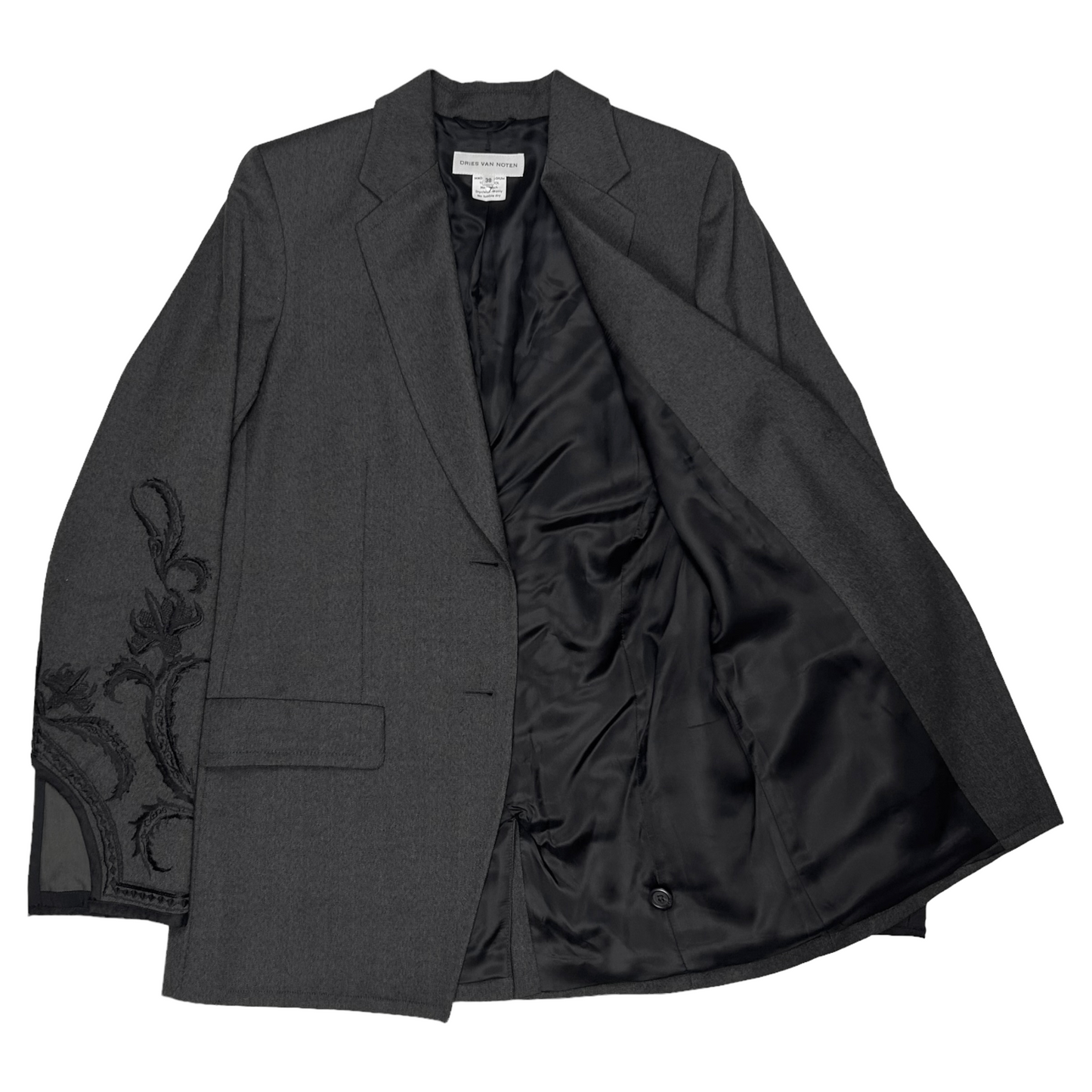 Dries Van Noten Embroidered Sleeve Blazer - AW10