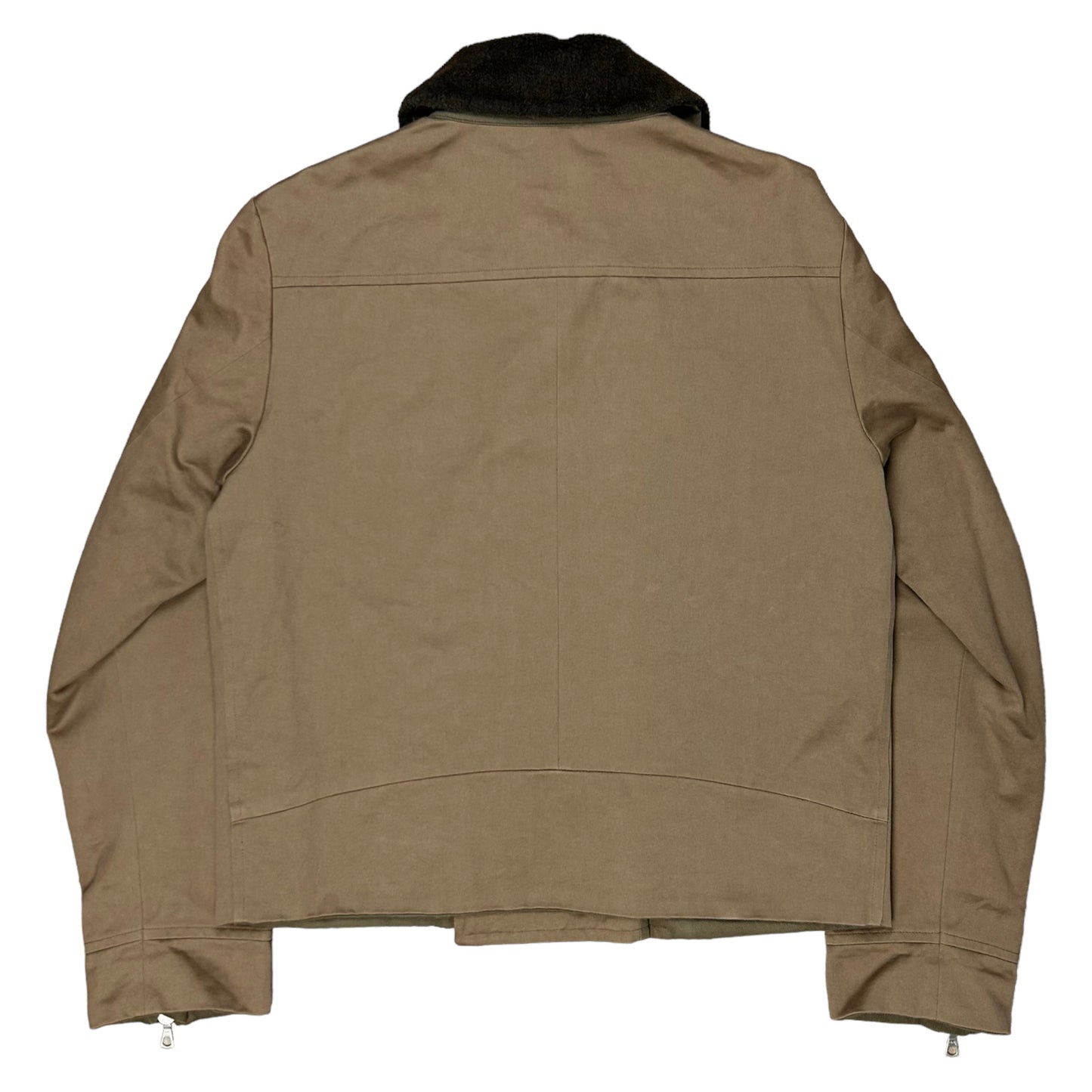 Dries Van Noten Faux Fur Collar Work Jacket