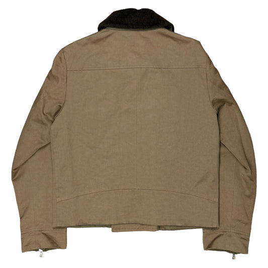 Dries Van Noten Faux Fur Collar Work Jacket
