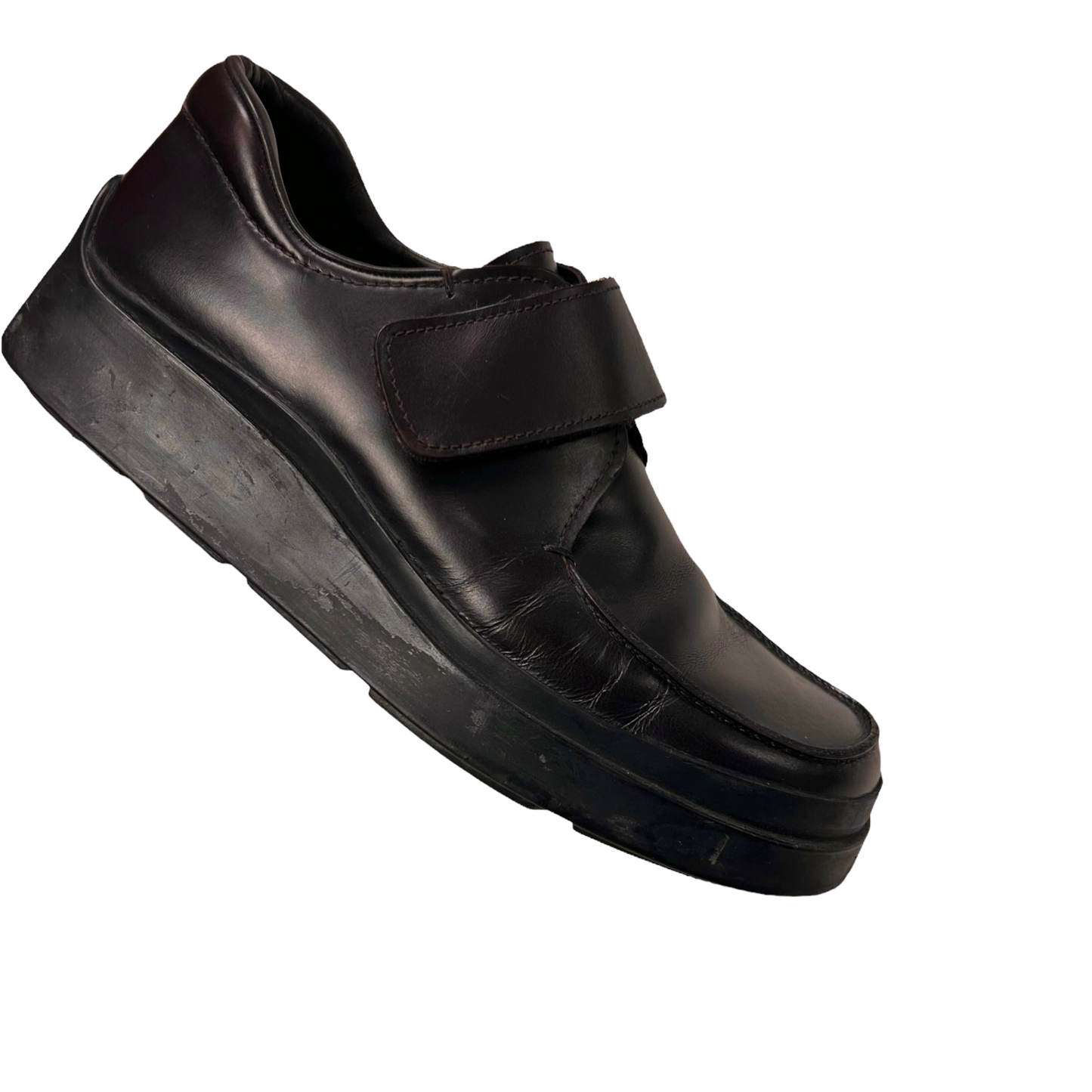 Prada Chunky Velcro Strap Derbies Brown
