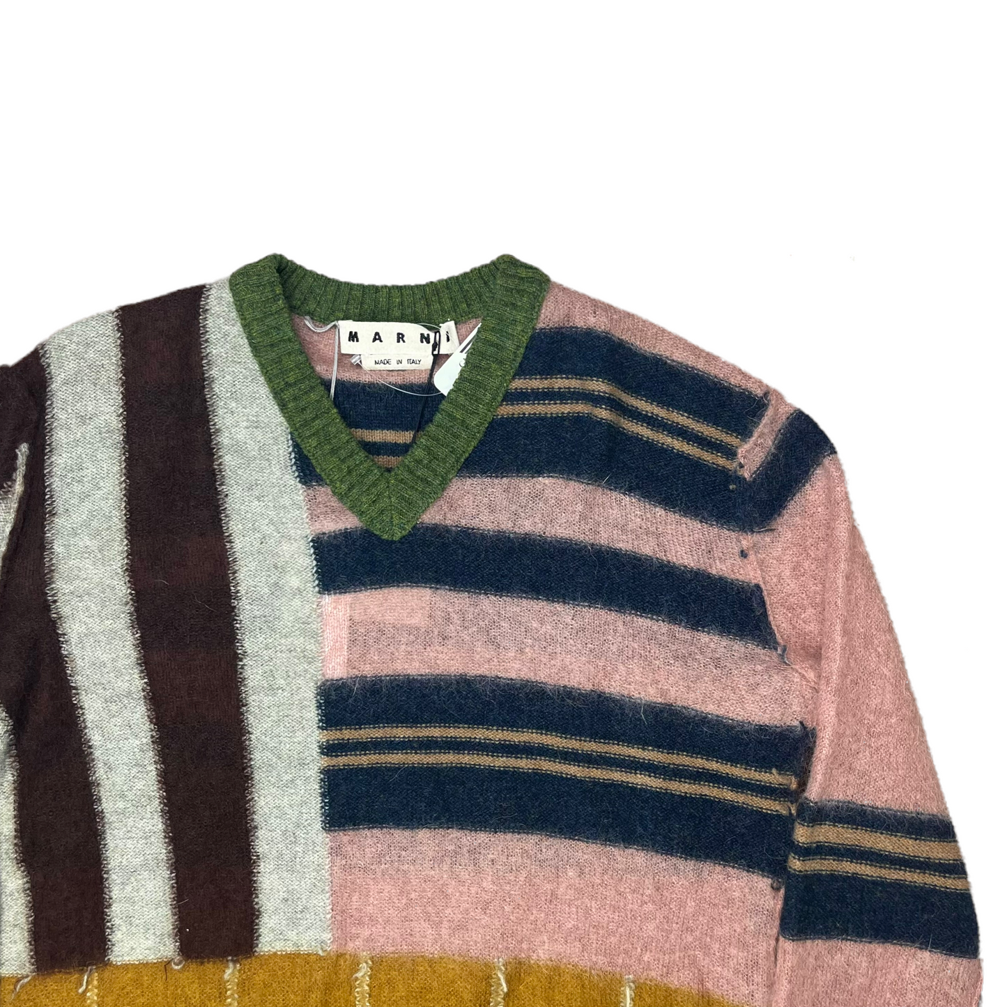 Marni Mohair Patchwork Knit Sweater - AW18