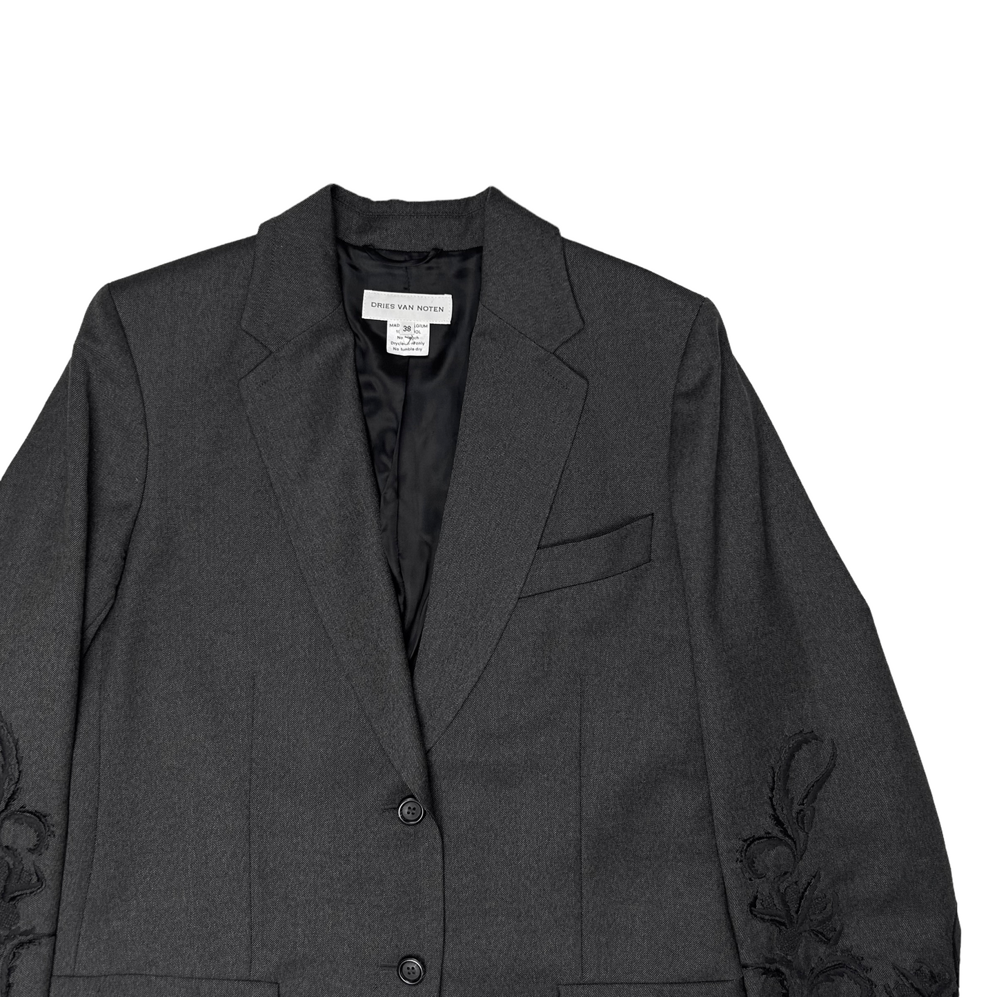 Dries Van Noten Embroidered Sleeve Blazer - AW10