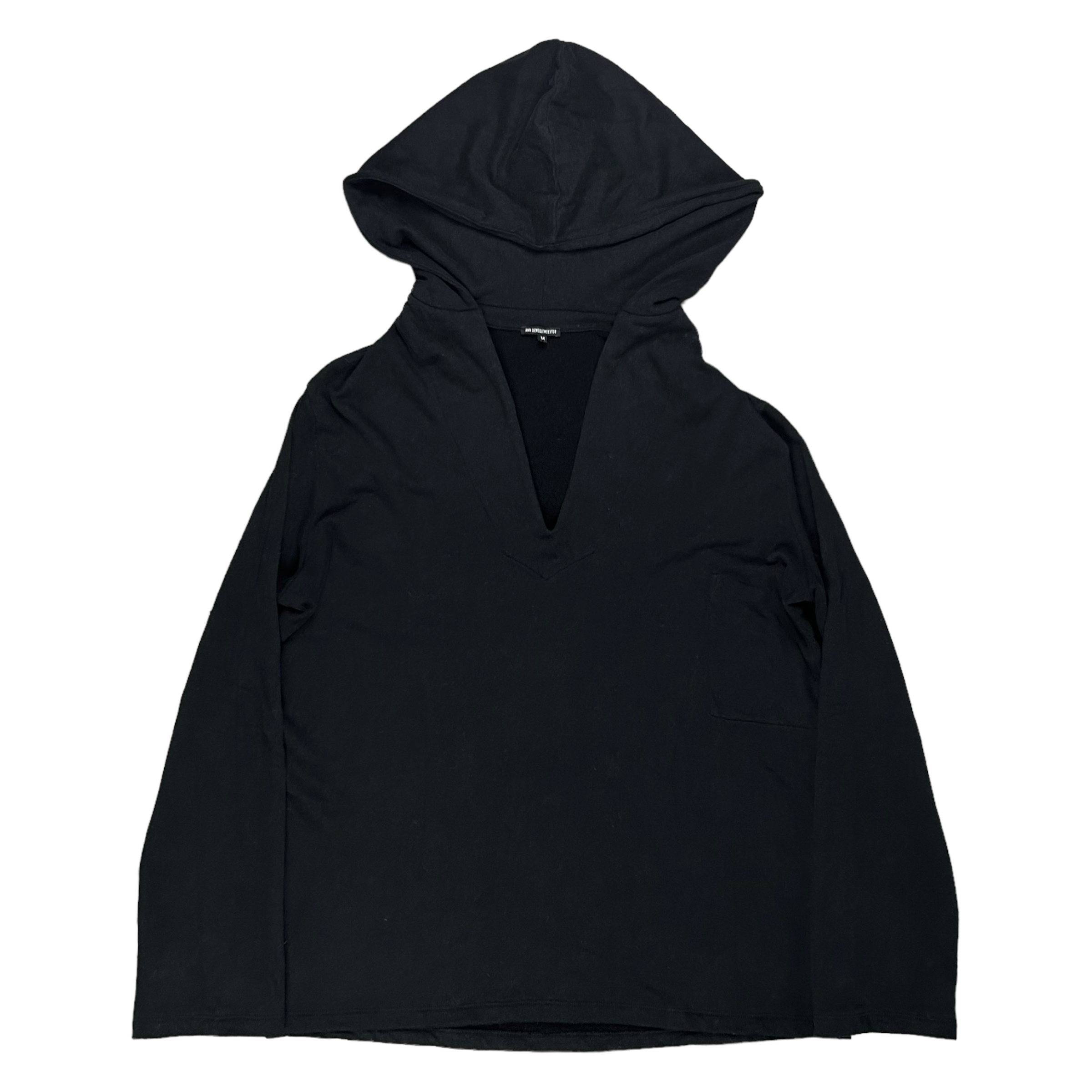 Ann Demeulemeester Oversized V-Neck Hoodie - SS20 – Vertical Rags