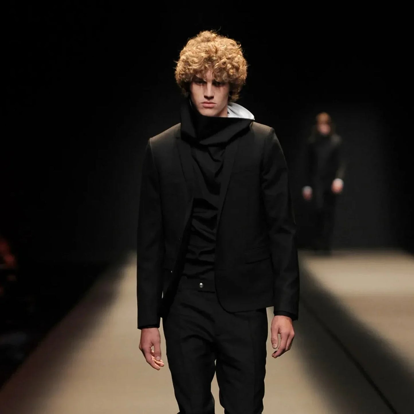 Dior Homme Buttoned Fold Neck Wool Sweater - AW09