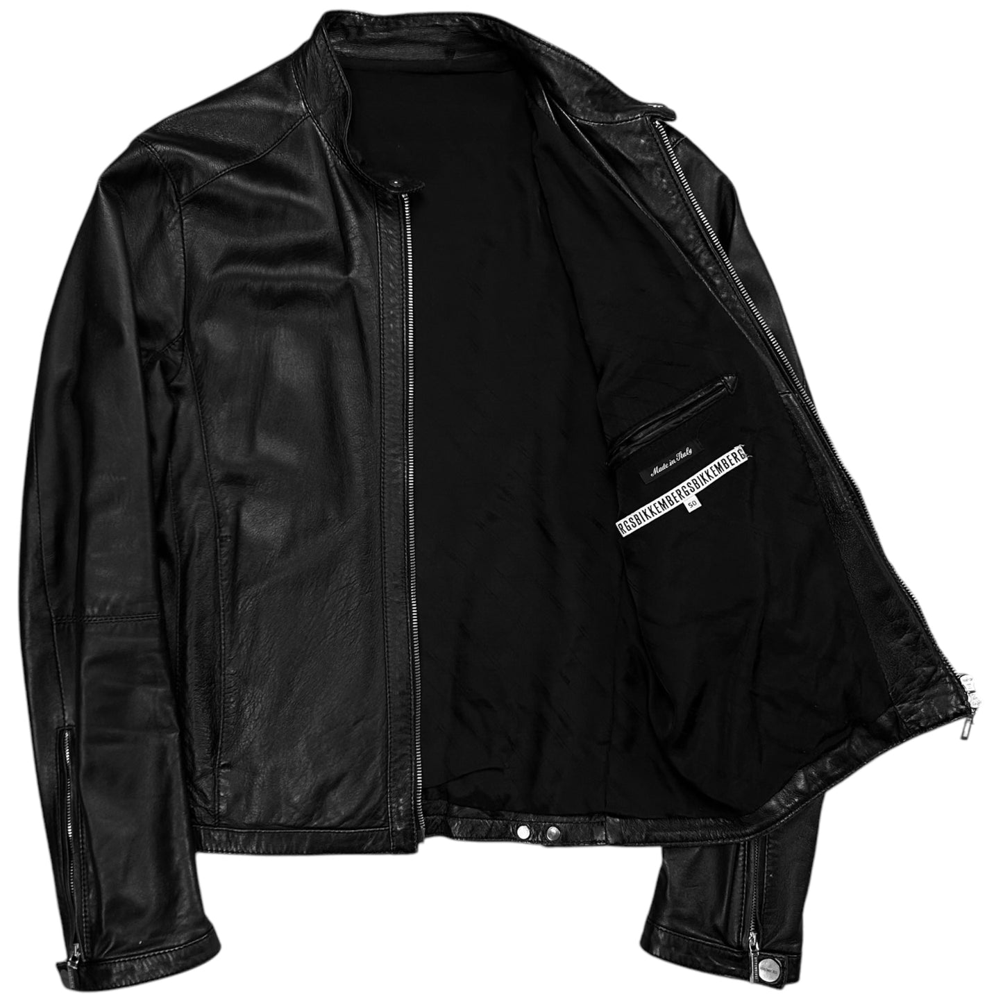 Dirk Bikkembergs Cafe Racer Leather Jacket