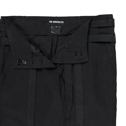 Ann Demeulemeester Dual Bondage Strap Cropped Silk Trousers - SS03