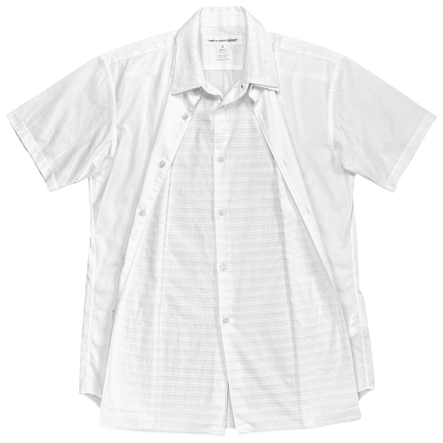 Comme des Garcons Shirt Double Layered Short Sleeve Shirt