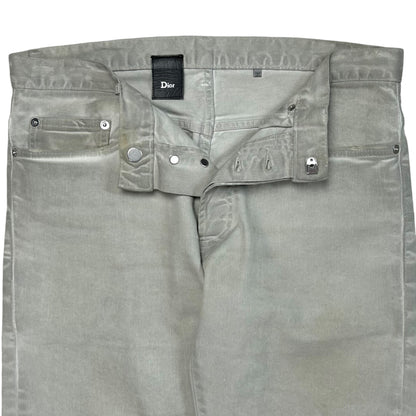 Dior Homme Silver Overdye Slim Jeans - SS06