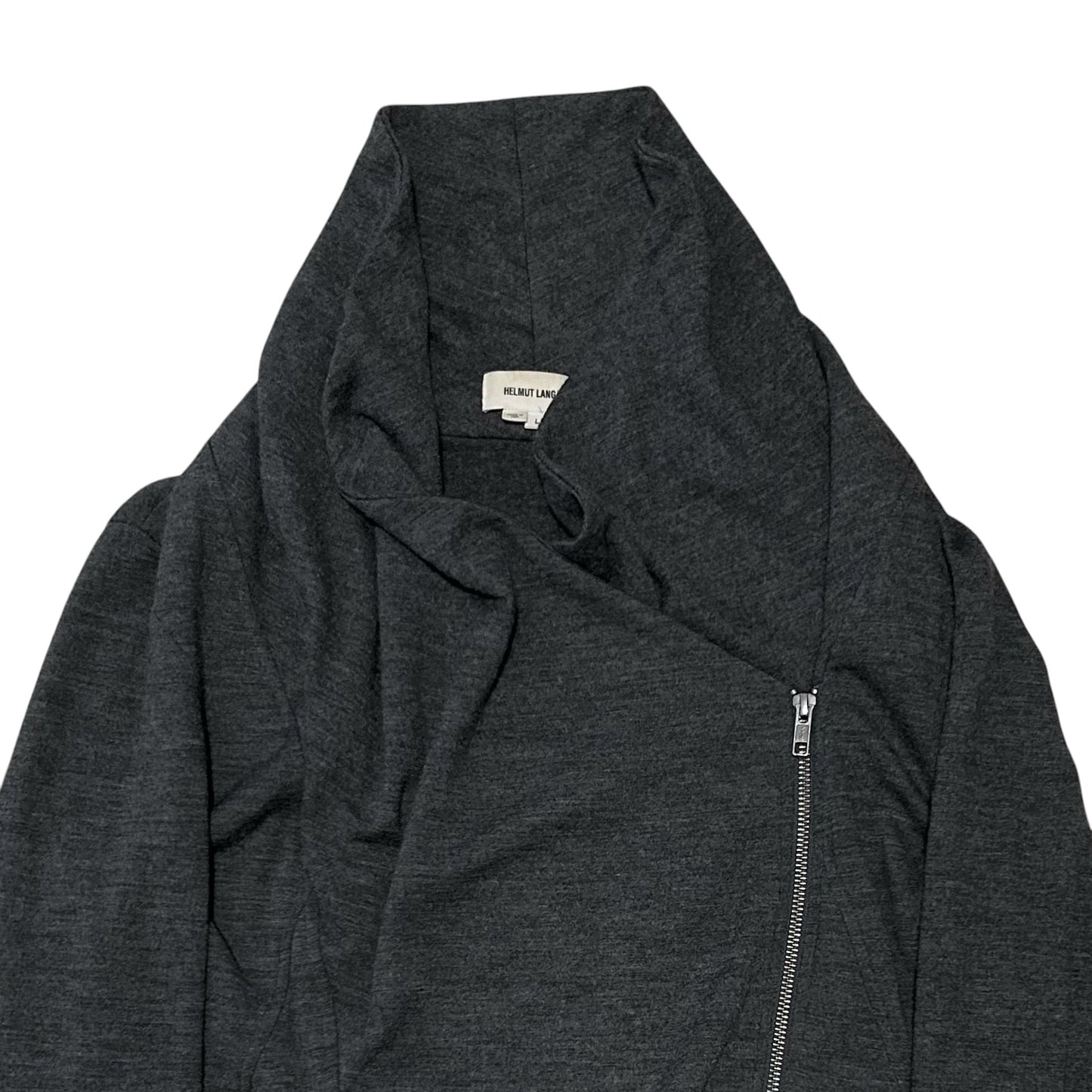 Helmut Lang Asymmetric Zip Drape Cardigan - AW07