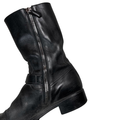 Prada Triple Belted Zip Rider Boots