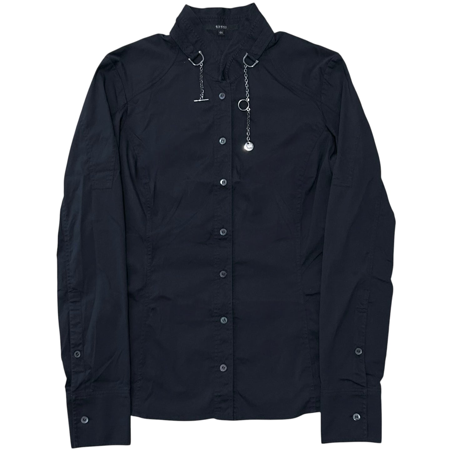 Gucci by Tom Ford Chain Collar Shirt - 2000s