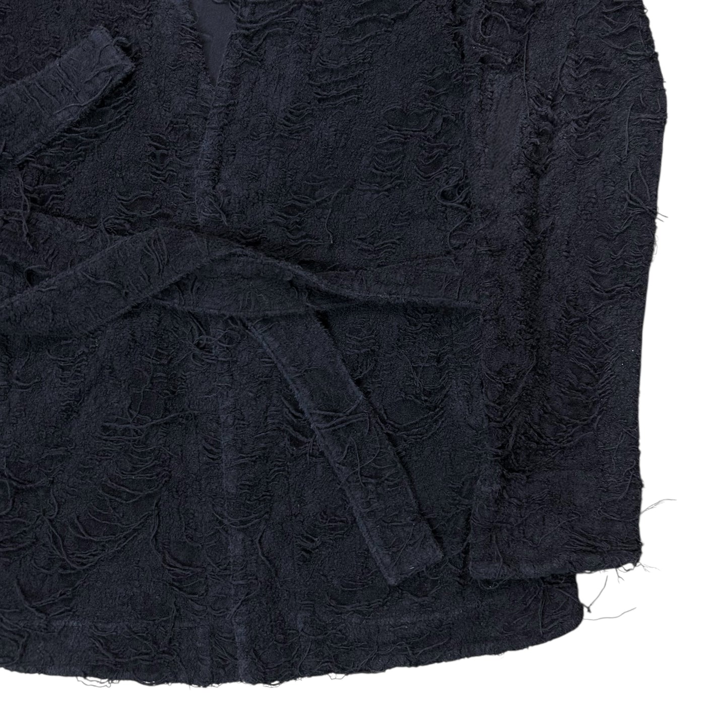Yohji Yamamoto Pour Homme Frayed Wrap Belt Cardigan - AW12 l
