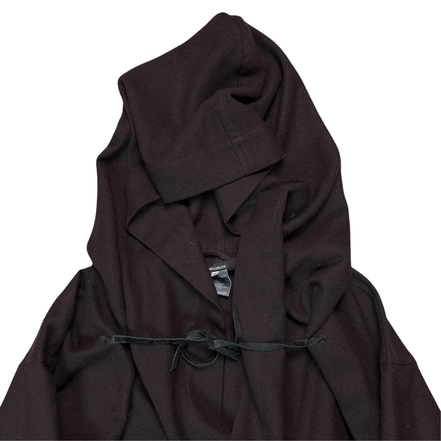 Ann Demeulemeester Belted Leather String Wool Coat - AW02