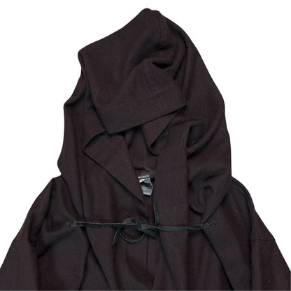 Ann Demeulemeester Belted Leather String Wool Coat - AW02