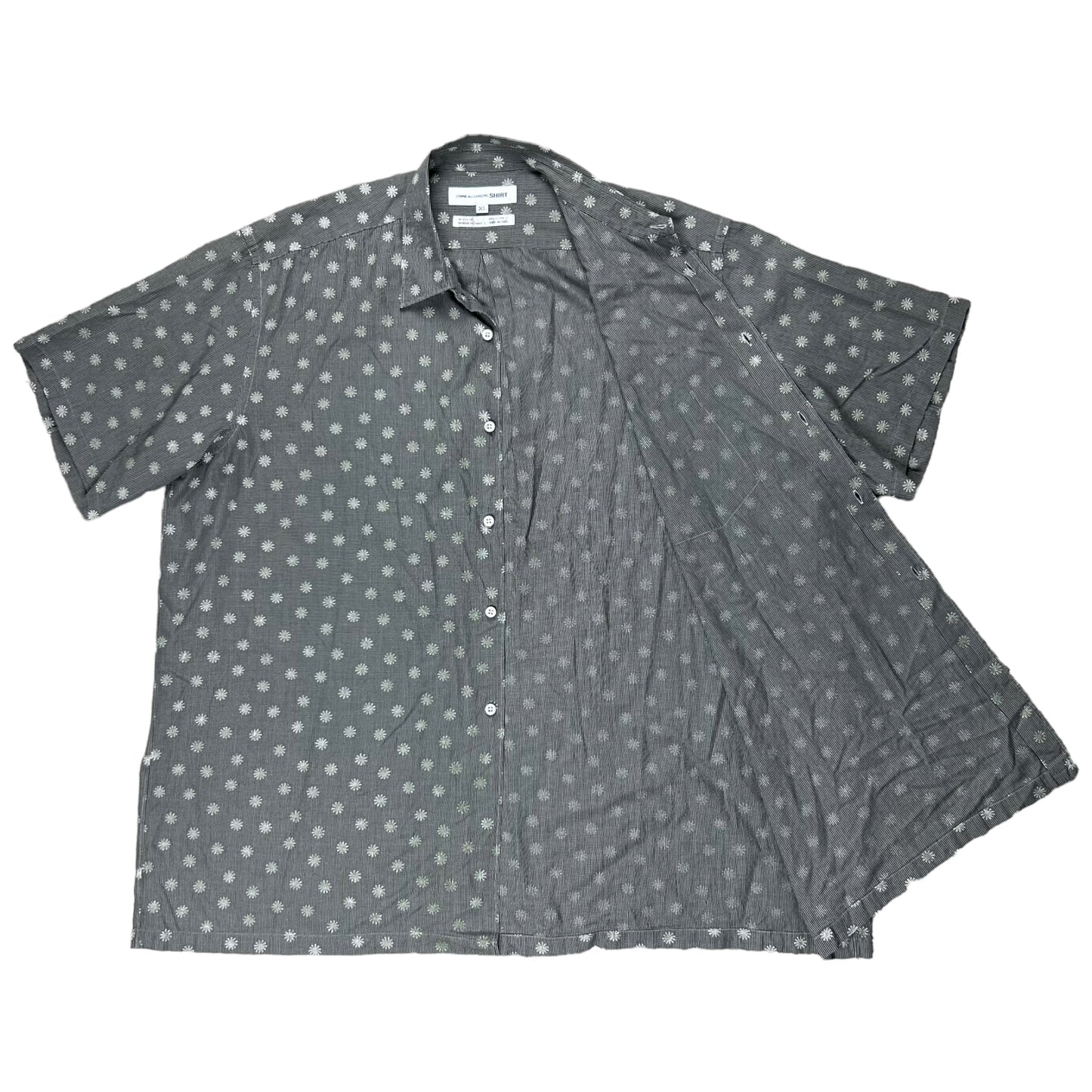 Comme des Garçons Shirt Snowflake Embroidery Bowling Shirt