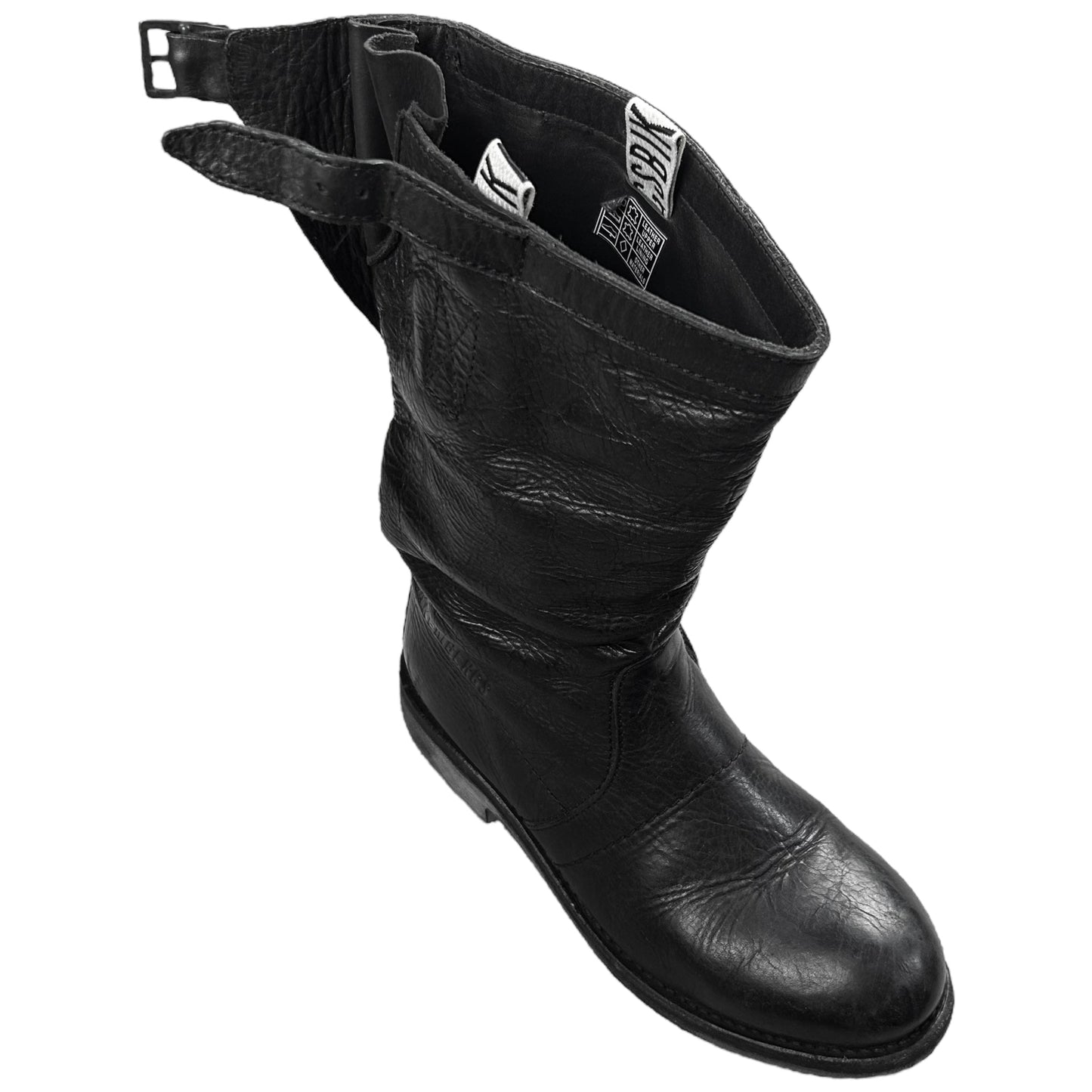 Dirk Bikkembergs Buckled Grain Leather Tall Boots