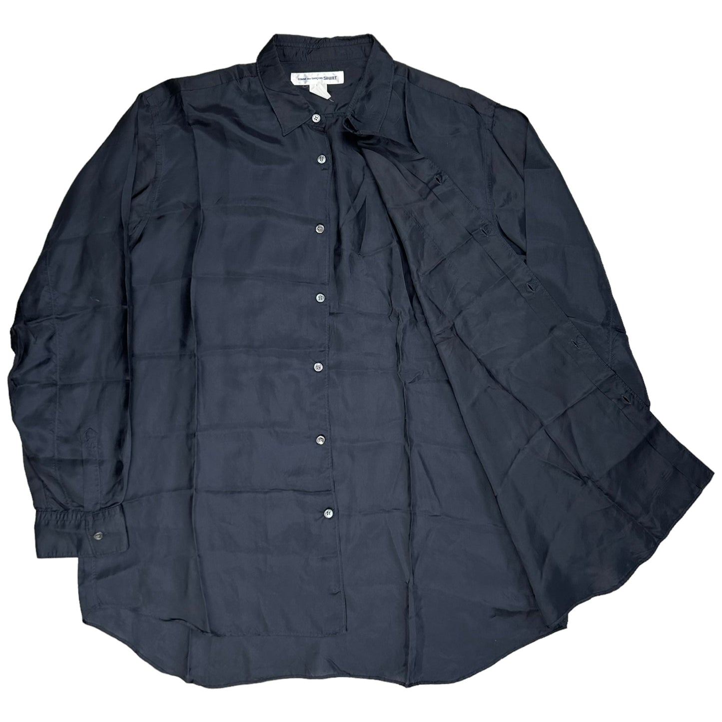 Comme des Garcons Shirt Wrinkled Cupro Shirt