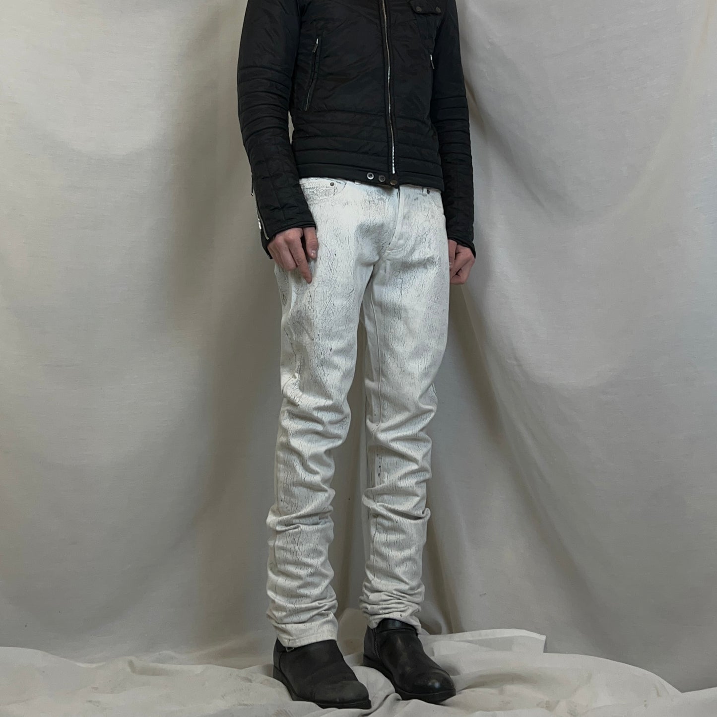 Balenciaga Cracked Optic Jeans - AW14