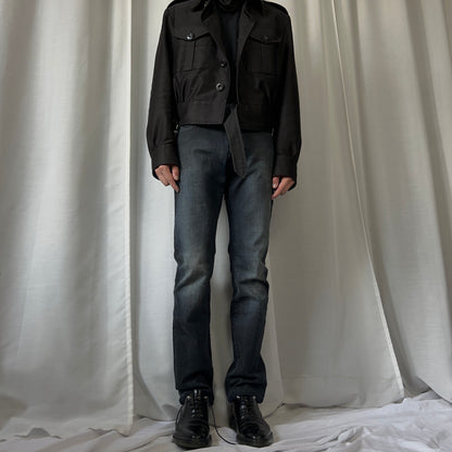 Dior Homme Dark Waxed Indigo Slim Jeans - SS11