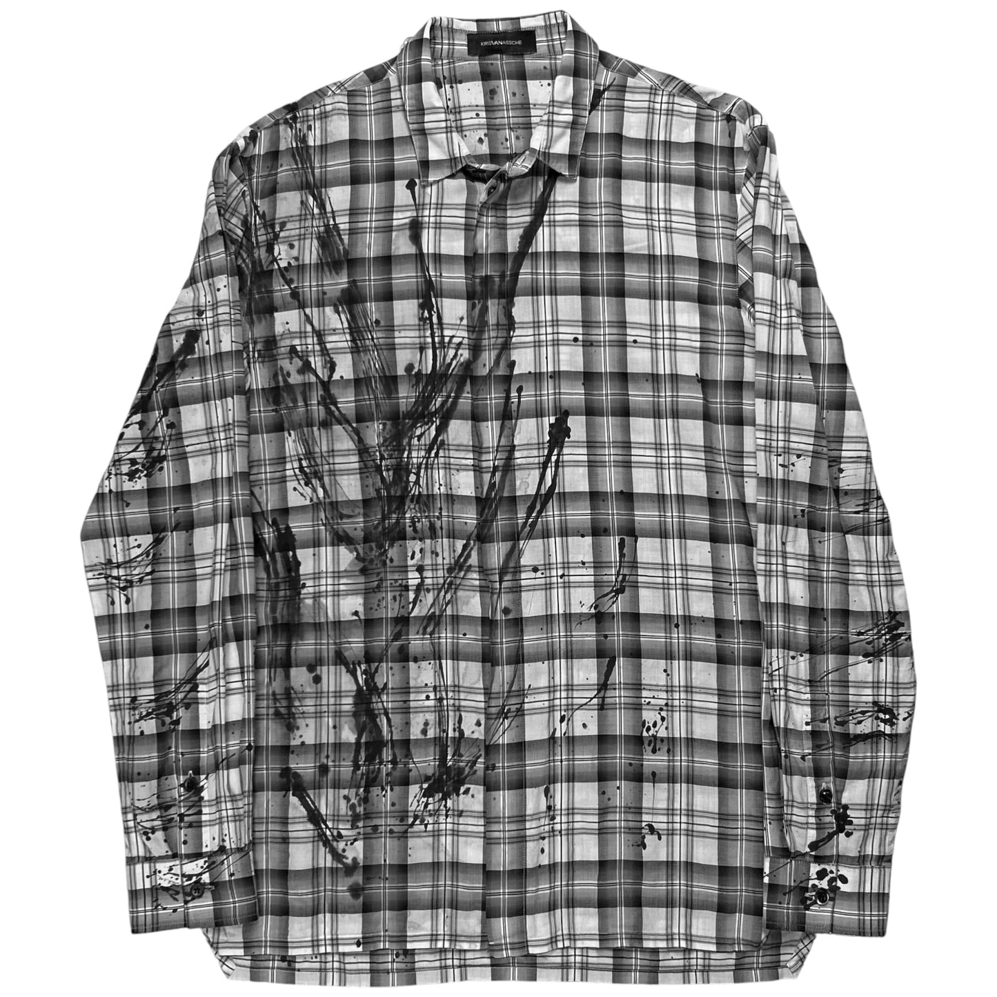 Kris Van Assche Paint Splatter Flannel Shirt - SS11