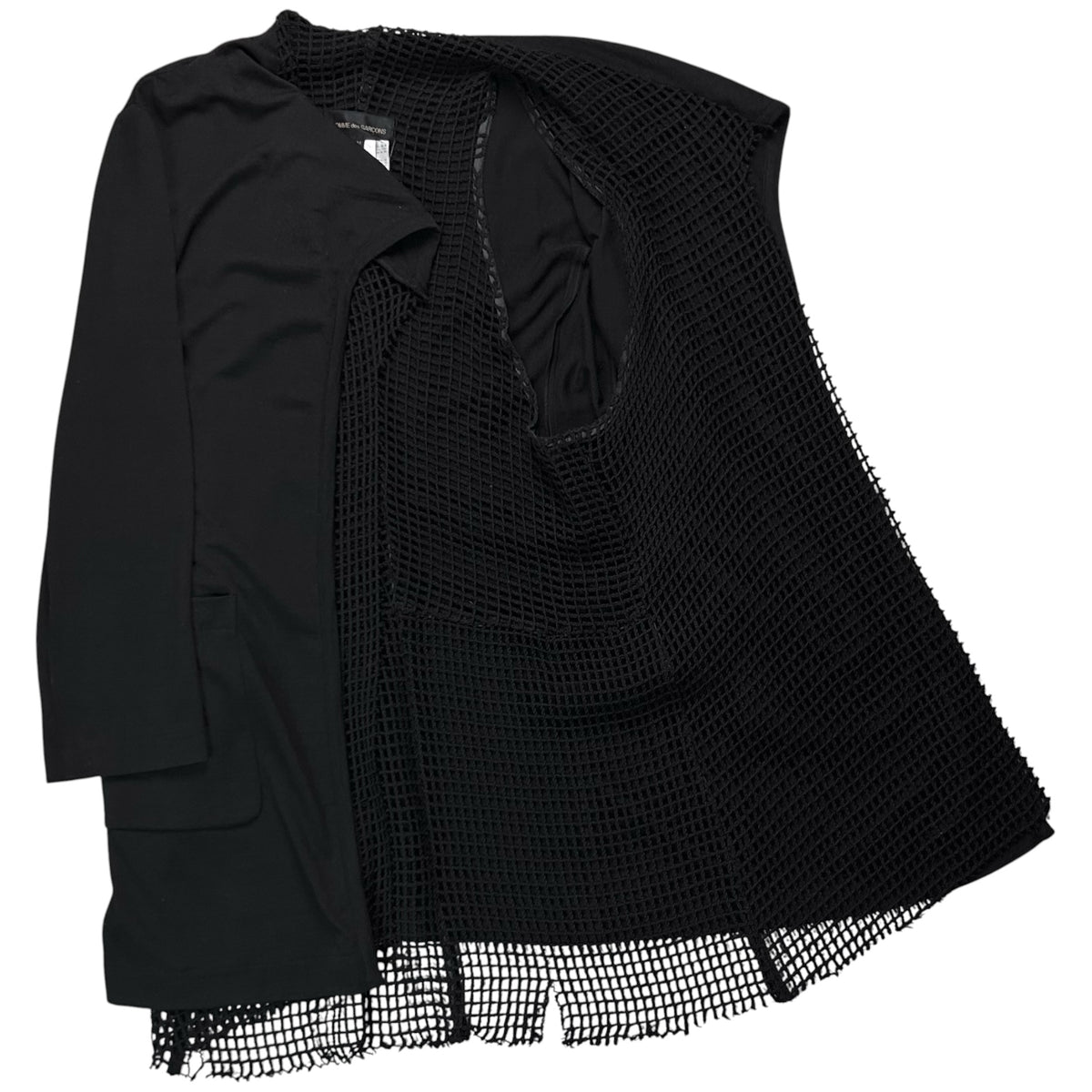 Comme des Garcons Fishnet Layered Drape Cardigan - AW91