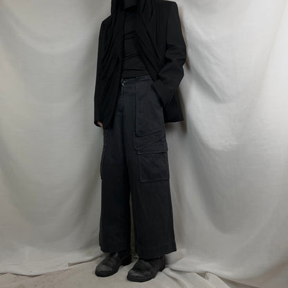 Dries Van Noten Wide Asymmetric Multi Cargo Pants