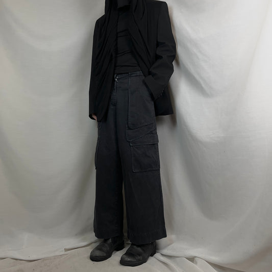 Dries Van Noten Wide Asymmetric Multi Cargo Pants