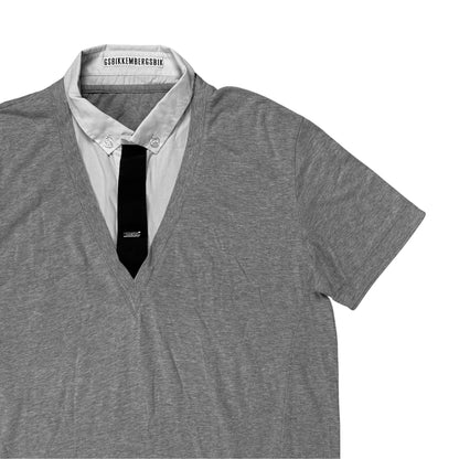 Dirk Bikkembergs Hybrid Button Up Tie T-Shirt - SS11