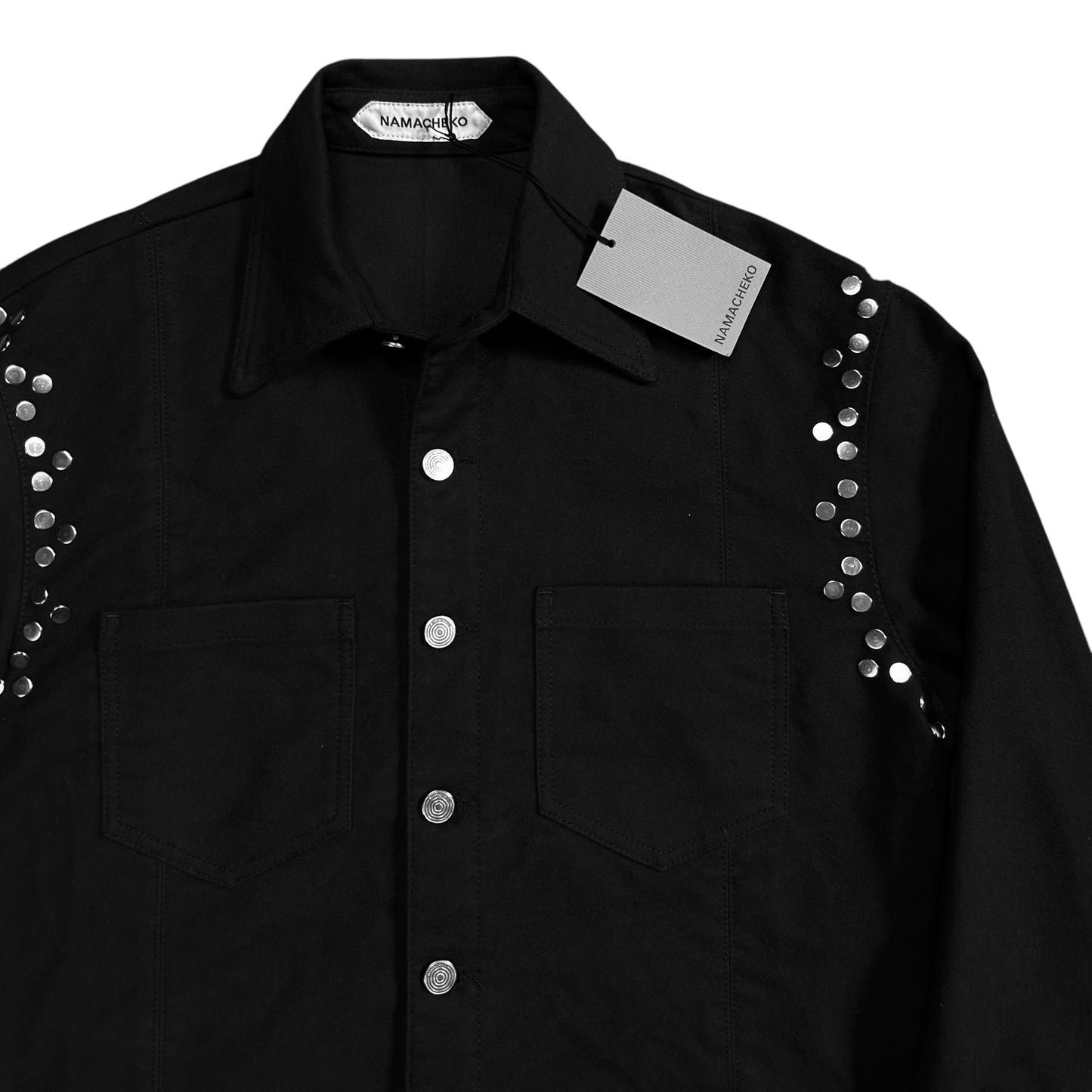 Namacheko Studded Moleskin Overshirt Black - AW24