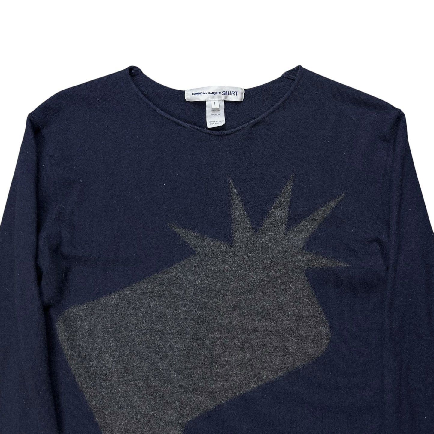 Comme des Garcos Shirt Bubble Intarsia Knit Sweater - SS22
