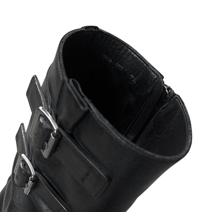 Prada Triple Belted Zip Rider Boots