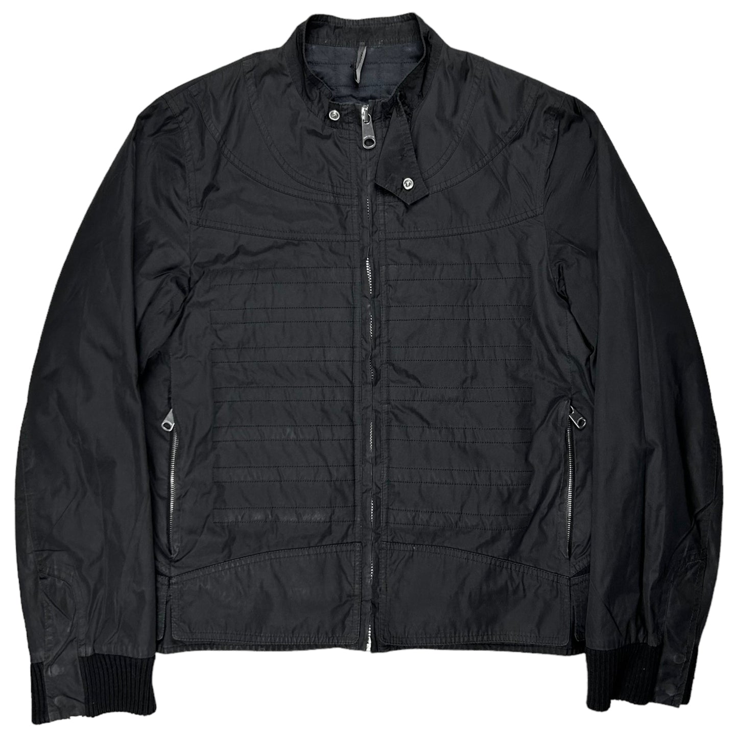 Dior Homme Panelled Cropped Moto Bomber Jacket - AW08