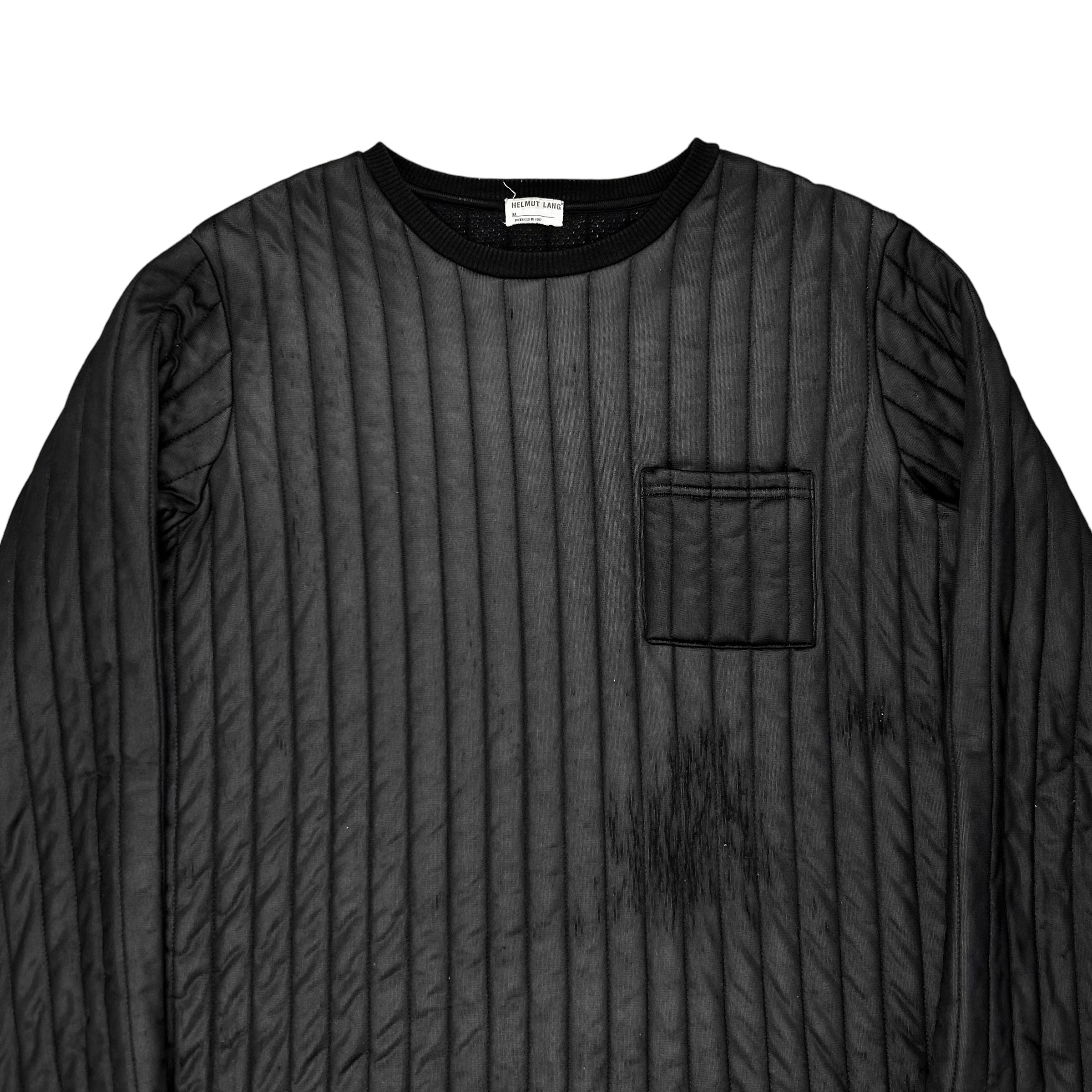 Helmut Lang Quilted Lace Cinch Sweater - AW97 – Vertical Rags