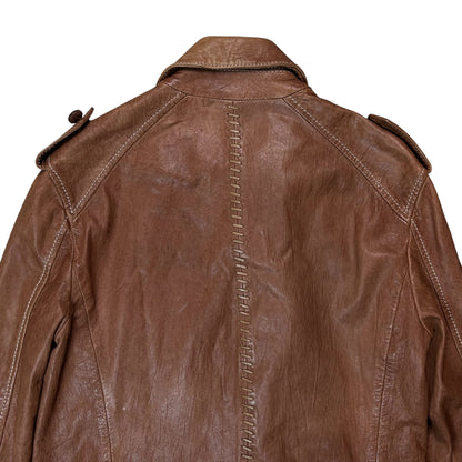 Dirk Bikkembergs Ombre Leather Military Flight Jacket - SS08