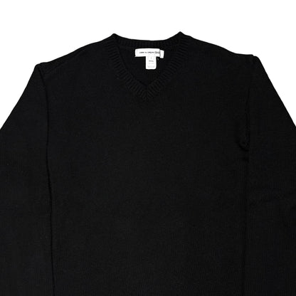 Comme des Garcons Shirt Skewed Seam V-Neck Sweater